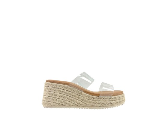 Sandalia Alpargata Cuña Vinilo